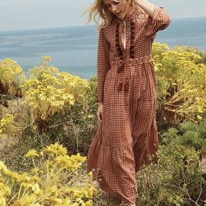 Doen Prem Dress in Clay Combo